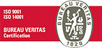 ISO 9001 ja ISO 14001 sertifikaatti tunnus.