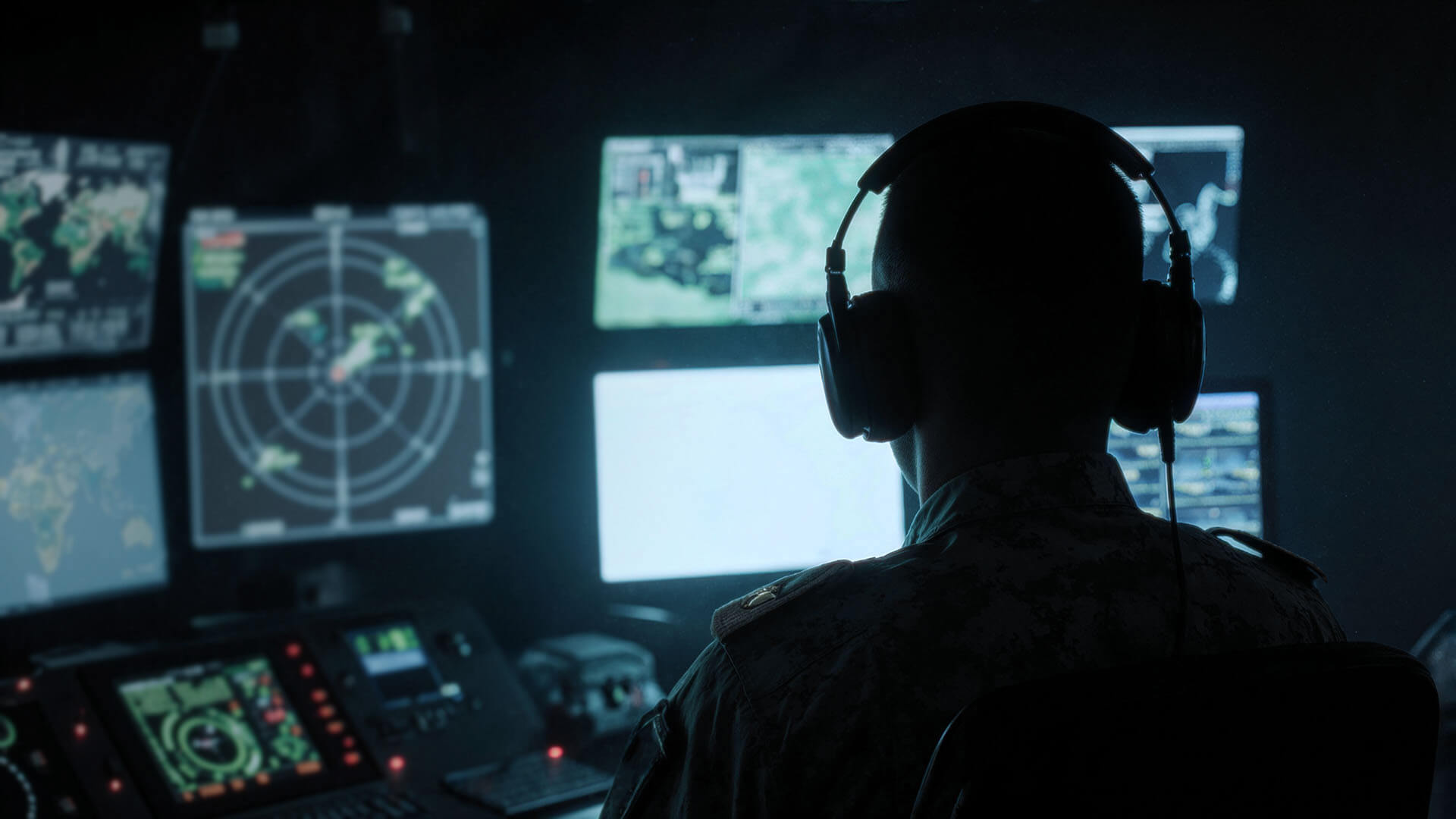 View of command center.