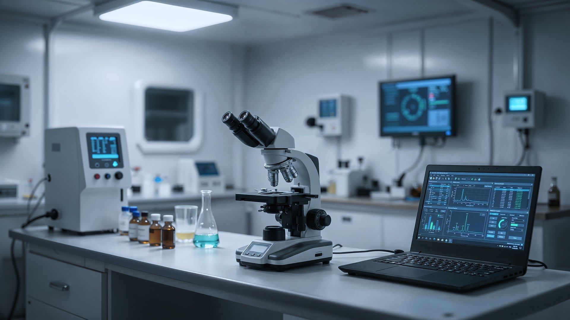 Sketch of the interior view of the laboratory container.